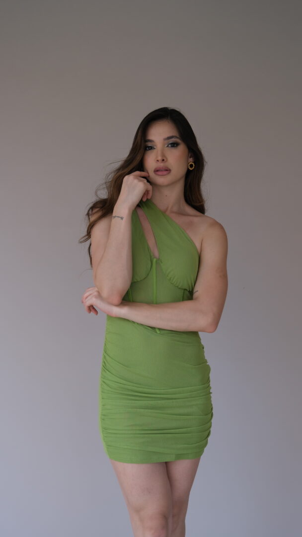 Vestido verde corsetero